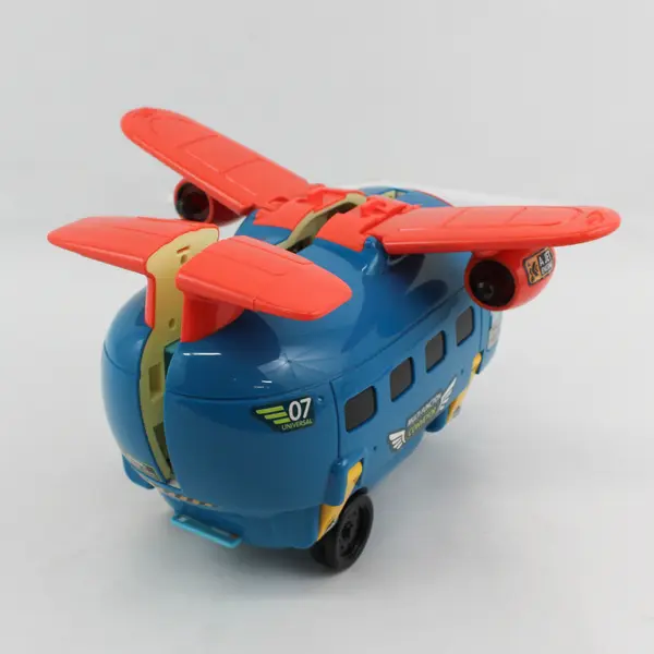 Multi Function Conveyer Teal And Orange Airplane Coin Bank With Sounds And Music