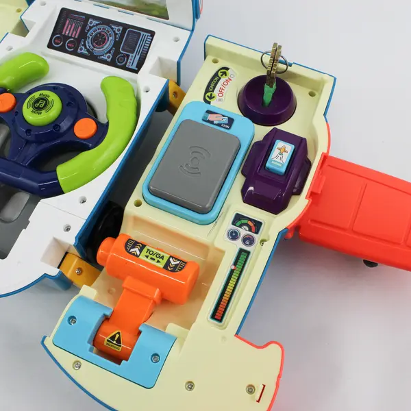 Multi Function Conveyer Teal And Orange Airplane Coin Bank With Sounds And Music