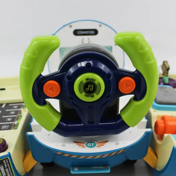 Multi Function Conveyer Teal And Orange Airplane Coin Bank With Sounds And Music