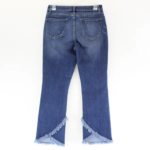A New Approach Medium Wash Kick Crop Flared Jeans Women's Size 6T