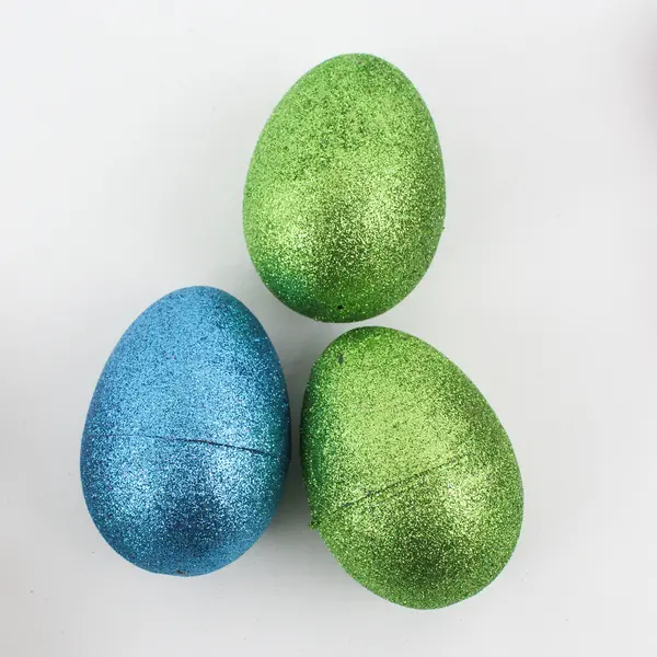 Bag of 10x3" Glitter Eggs, Various Colors 