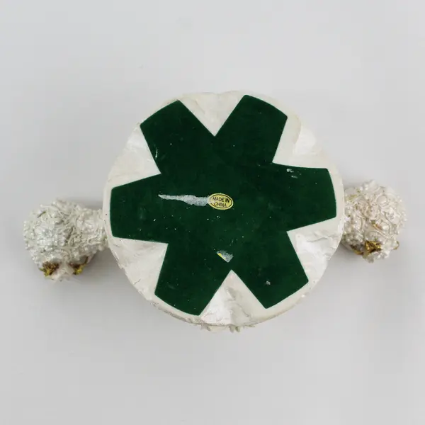 Unbranded White/Gold Rose/Pearl Pattern Resin Candelabra Pillar/Candle Sticks