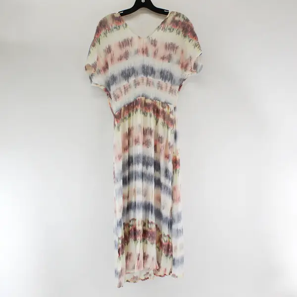 BeBop Multicolor Short-Sleeved V-Neck Fit & Flare Dress Women's Small