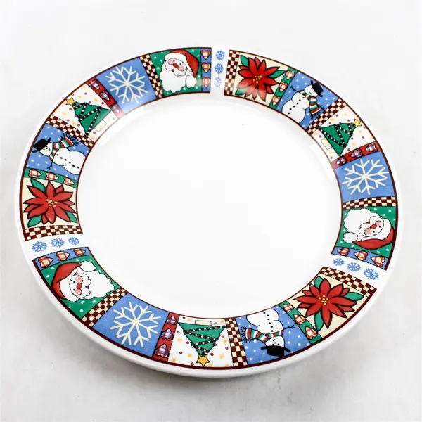 Set of 2 Oneida Holiday Spirit 10.5" Christmas Dinner Plates - Good