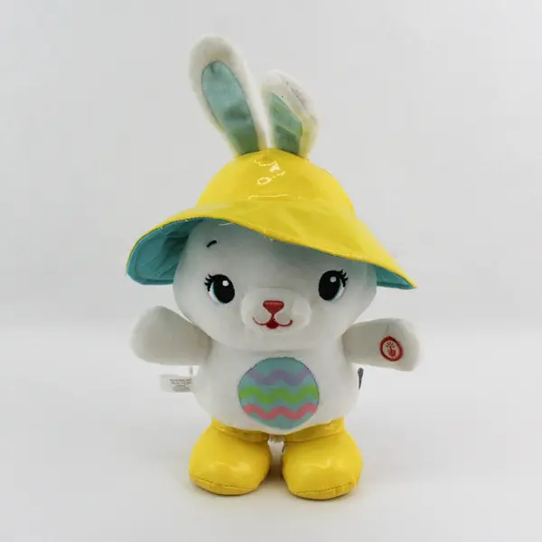 Vintage Hallmark 13in Easter Bunny Plush Yellow Hat Boots - Music Not Working