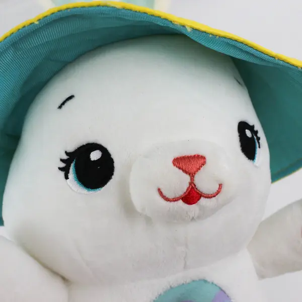 Vintage Hallmark 13in Easter Bunny Plush Yellow Hat Boots - Music Not Working