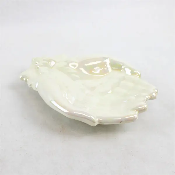 Vintage Ceramic Trinket Dish Glazed Hands Jewelry Holder Ring Dish