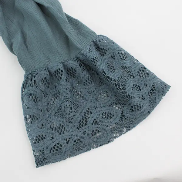 Artesia Teal 3/4 Bell Sleeve V-Neck Knee-Length Dress Women's Small