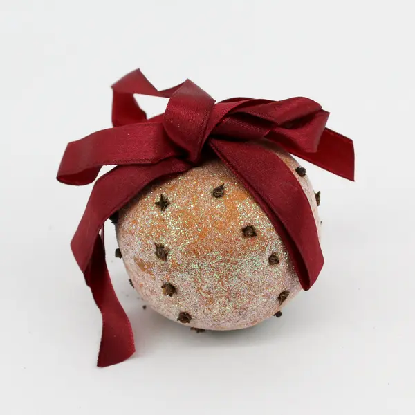 Lot Of 3 Unbranded Matching Glitter Home Decor Fake Fruits (Orange, Pear, Apple)