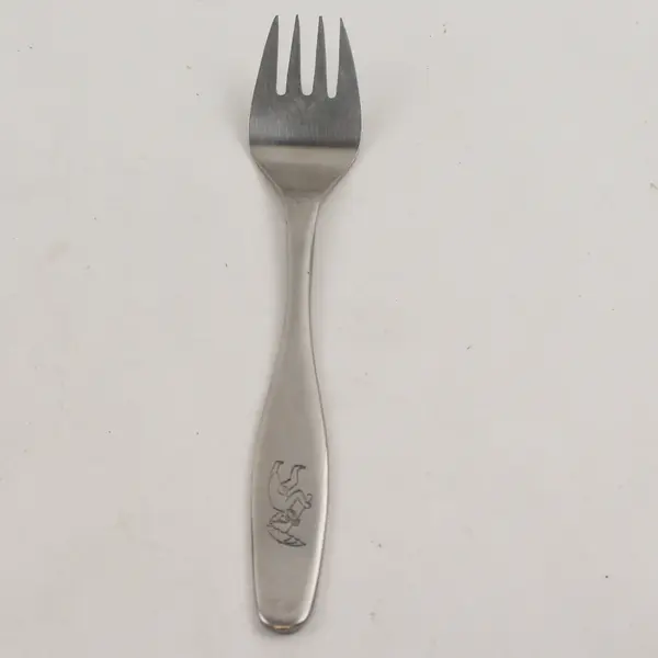 Selandia Palma Rare HTF Pattern 18/8 SS Youth Fork Engraved Monkey Motif 5.5"