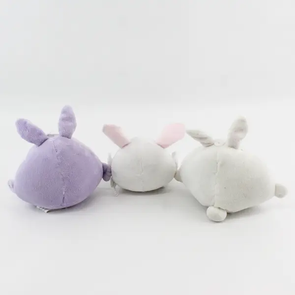Lot of 3 American Greetings Plush Bunny Rabbits Stuffed Animal, 1 Lilac/2 White