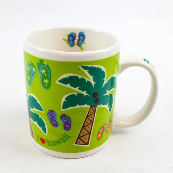 Lot of 2 Alaska & Hawaii Souvenir Ceramic Coffee Mugs 