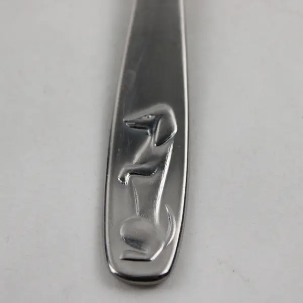 Vintage Remalux RMX12 Pattern 18/8 Youth Fork Embossed Dog Motif 6.25" Rare HTF