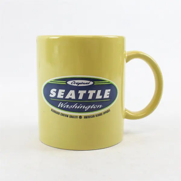 Lot of 2 Seattle & Montana Souvenir Ceramic Coffee Mugs