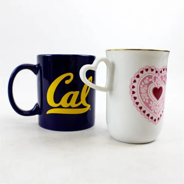 Lot of 2 Ceramic Coffee Mugs Berkeley & Heart Designs Collectible