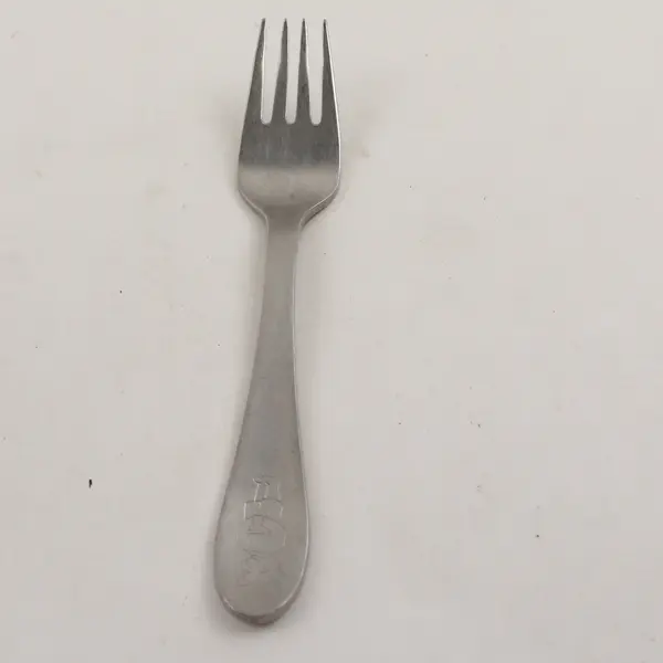 Vintage Lundtofte LUD8 Pattern Stainless Youth Fork Engraved Bear 5.75" Rare HTF