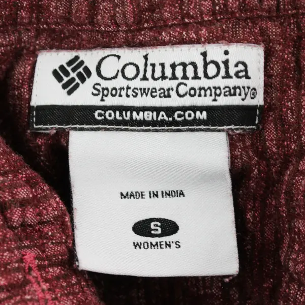 Columbia Women's S Purple Heather Long Sleeve Button Up Drawstring Wrist Blouse