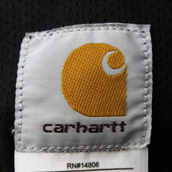 Carhartt Embroidered Branded Black Stand Collar Zip-Up Jacket Men's Medium