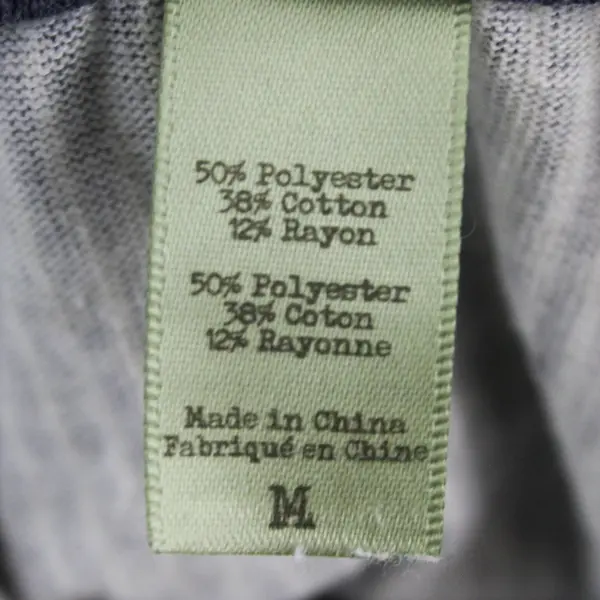 Alternative Earth Blue and White Striped Zip-Up Hoodie Women's Medium