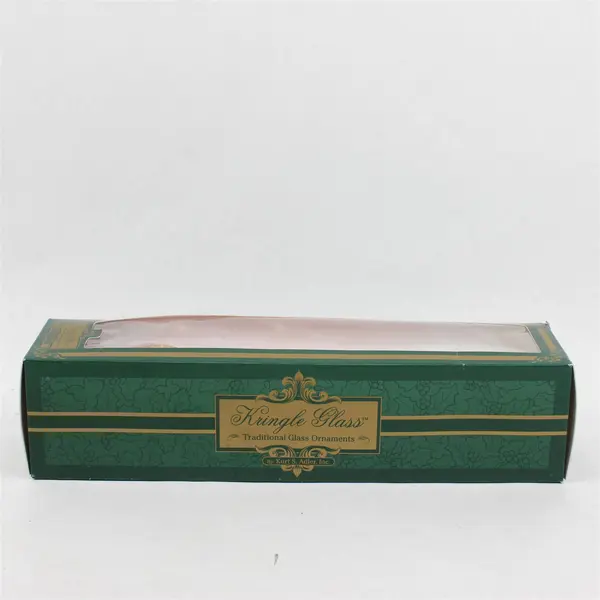 New Kurt Adler Kringle Red Glass Tree Topper 13in Decorative Indentations