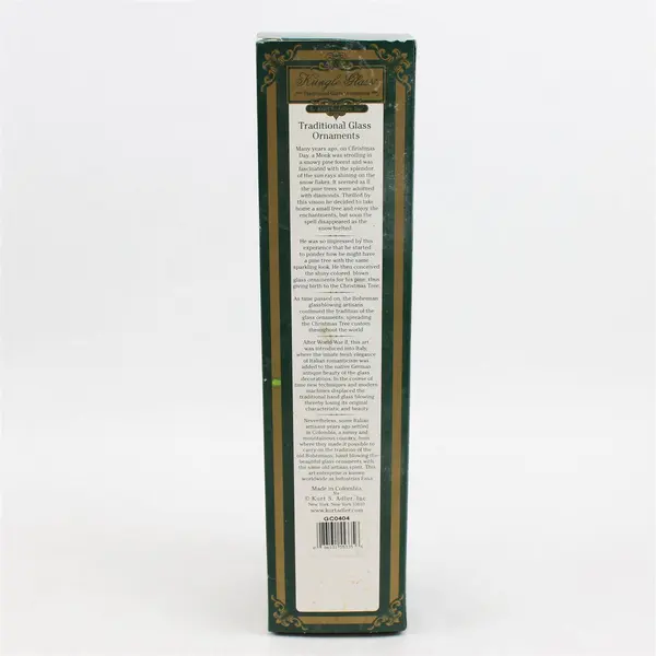 New Kurt Adler Kringle Red Glass Tree Topper 13in Decorative Indentations