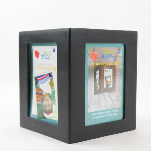 Spring Maid Box of Memories Black Photo Tissue Box Cover Model 15582