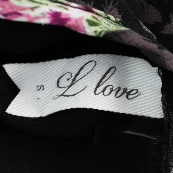 L Love Mauve and Pink Floral Balloon Sleeve Long Dress Women's Small