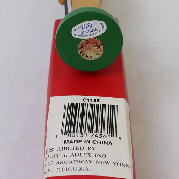 Kurt S. Adler Small Wooden Nutcracker C1185 8.5in Collectible - Used