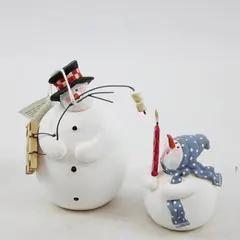 Sandi Gore Evans Snow S' Mores Snowman Figurine 6in Holiday Collectible New