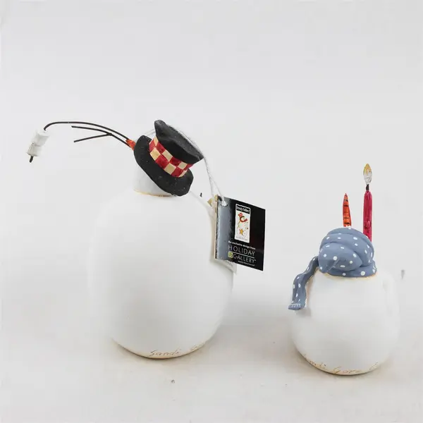 Sandi Gore Evans Snow S' Mores Snowman Figurine 6in Holiday Collectible New