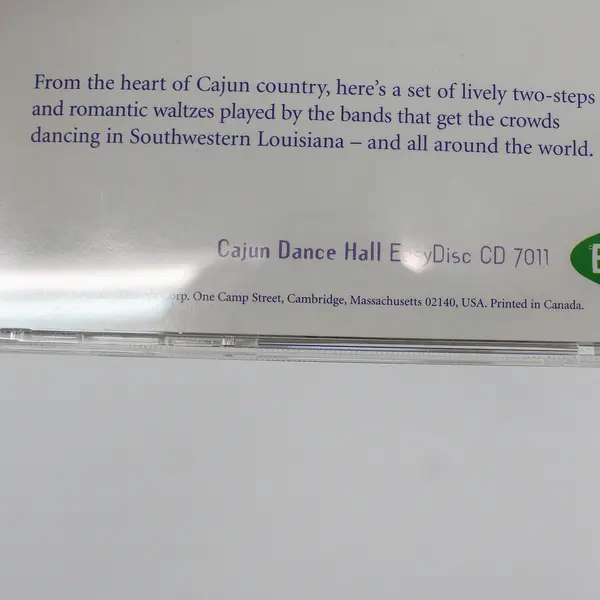 Cajun Dance Hall CD by Various 1996, # ED CD 7011  