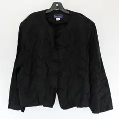 Vintage Maggie McNaughton Black Frog Button Long-Sleeved Top Women's 24W