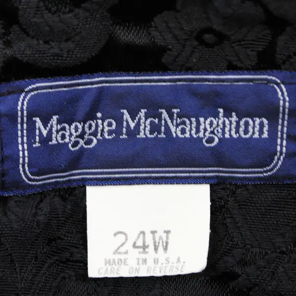 Vintage Maggie McNaughton Black Frog Button Long-Sleeved Top Women's 24W