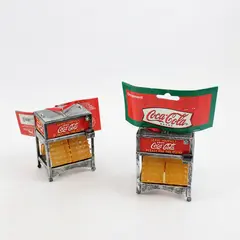 Lot of 2 Kurt S. Adler Santa's World Coca-Cola Display Ornaments W1454 New