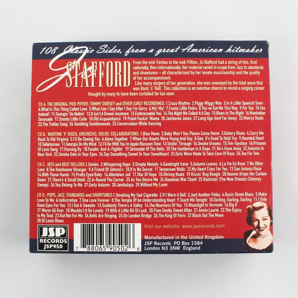 Her Greatest Hits Remastered by Jo Stafford 4-Disc CD Set, 2008 