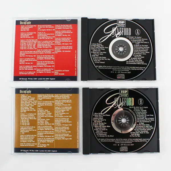 Her Greatest Hits Remastered by Jo Stafford 4-Disc CD Set, 2008 