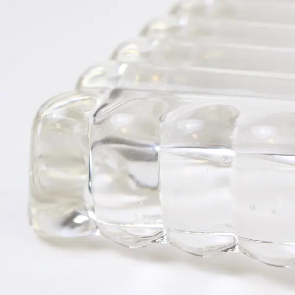 Vintage Hazel-Atlas Sip, Snack and Smoke Luncheon Clear Glass Tray 