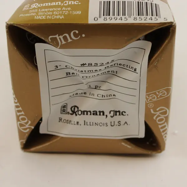 Lot of 3 Roman Inc Reflection Glass Ball Ornaments - Holiday Phrases