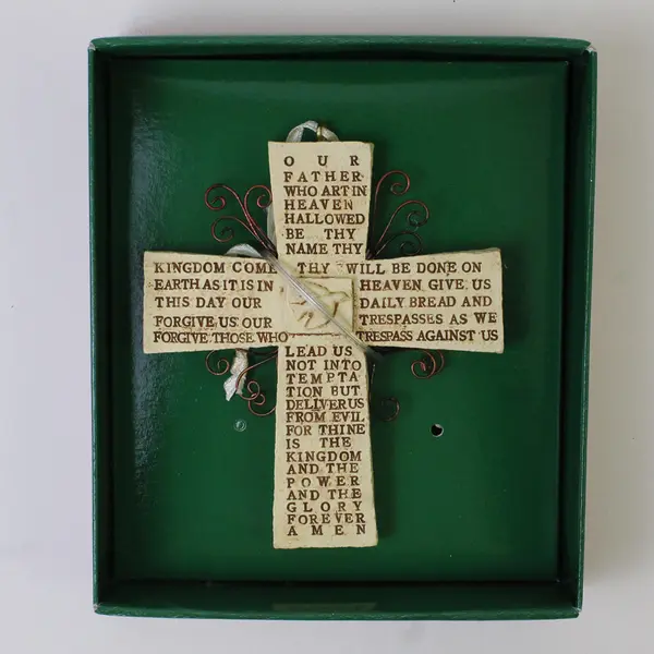 Kurt S. Adler Santa's World Psalm 23 Cross Ornament W1256 New