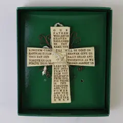 Kurt S. Adler Santa's World Psalm 23 Cross Ornament W1256 New