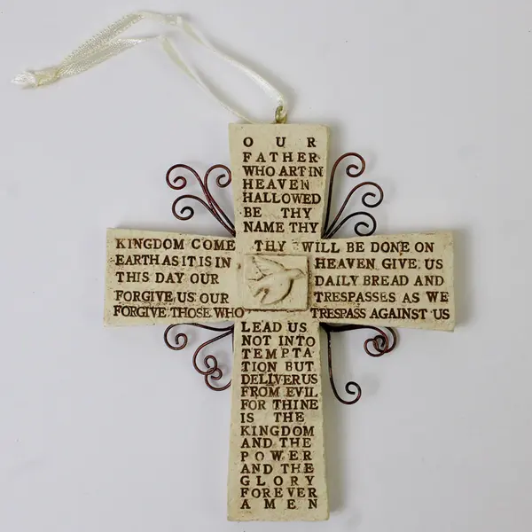 Kurt S. Adler Santa's World Psalm 23 Cross Ornament W1256 New