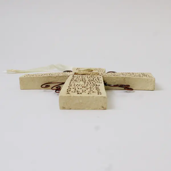 Kurt S. Adler Santa's World Psalm 23 Cross Ornament W1256 New