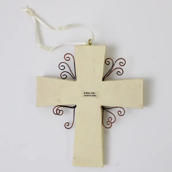 Kurt S. Adler Santa's World Psalm 23 Cross Ornament W1256 New
