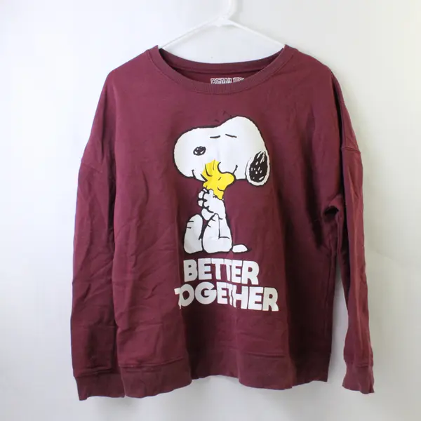 Peanuts Snoopy & Woodstock Better Together Sweatshirt Women's Medium