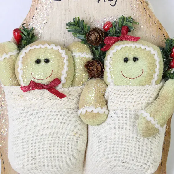 TJ's Christmas Mitchell Import Co. Best Chef Apron w/ Gingerbread Men Hanger