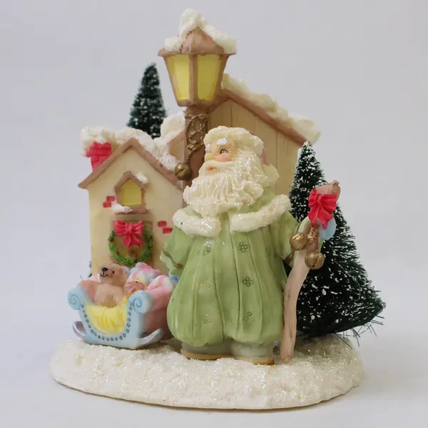 Enesco 9522972 Santa Pulling Sled of Toys Figurine Christmas Collectible