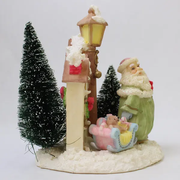 Enesco 9522972 Santa Pulling Sled of Toys Figurine Christmas Collectible