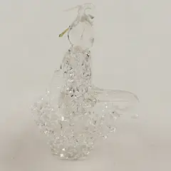 Vintage Spun Glass Candle Holder Ornament w/Candle - New