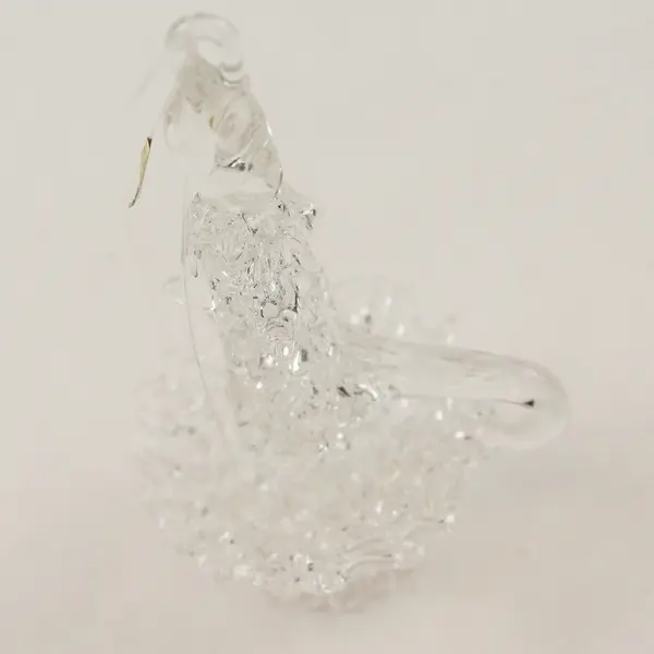 Vintage Spun Glass Candle Holder Ornament w/Candle - New