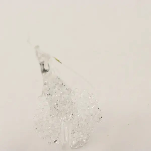 Vintage Spun Glass Candle Holder Ornament w/Candle - New